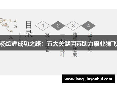 杨绍辉成功之路：五大关键因素助力事业腾飞